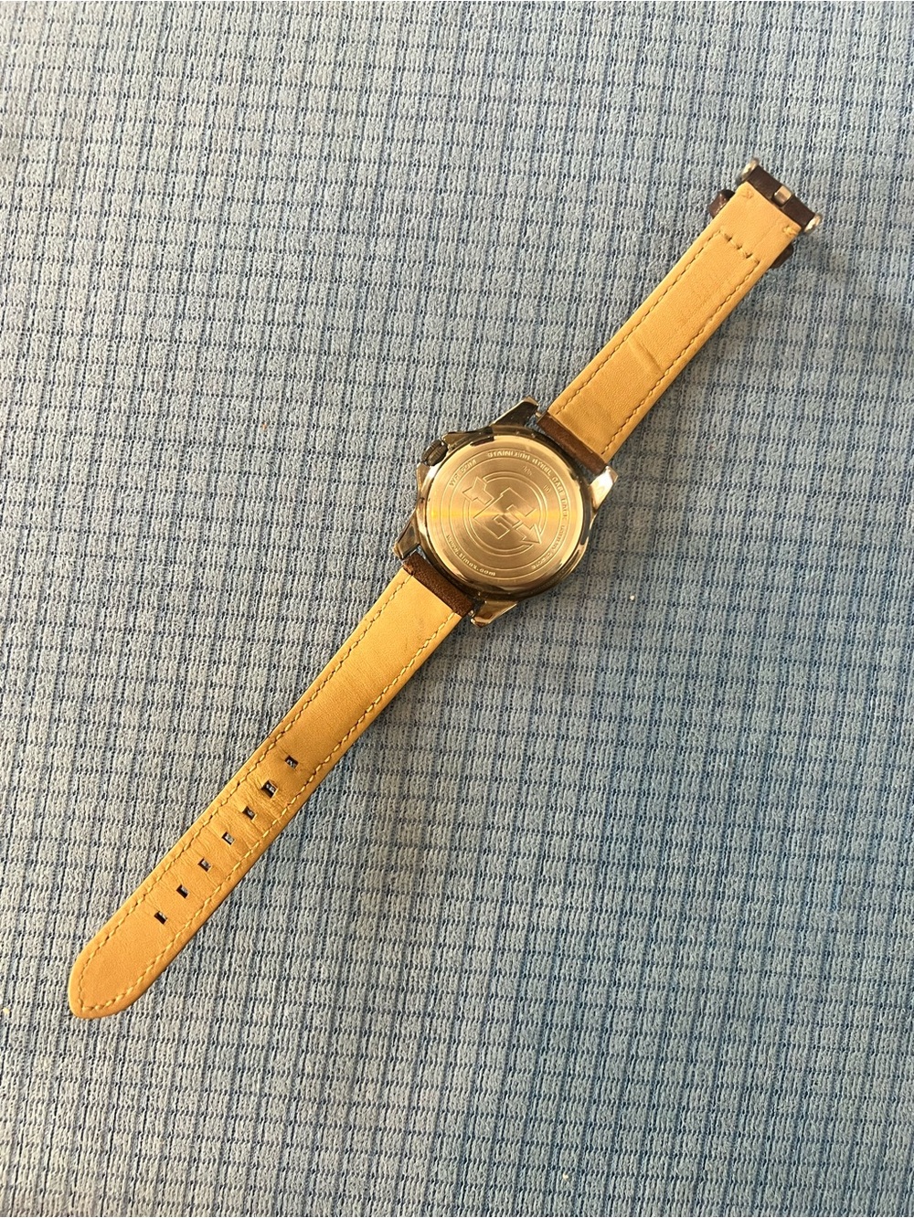 Timex Men's Brown Leather Strap Watch with Cream Dial - Picture 2 of 2